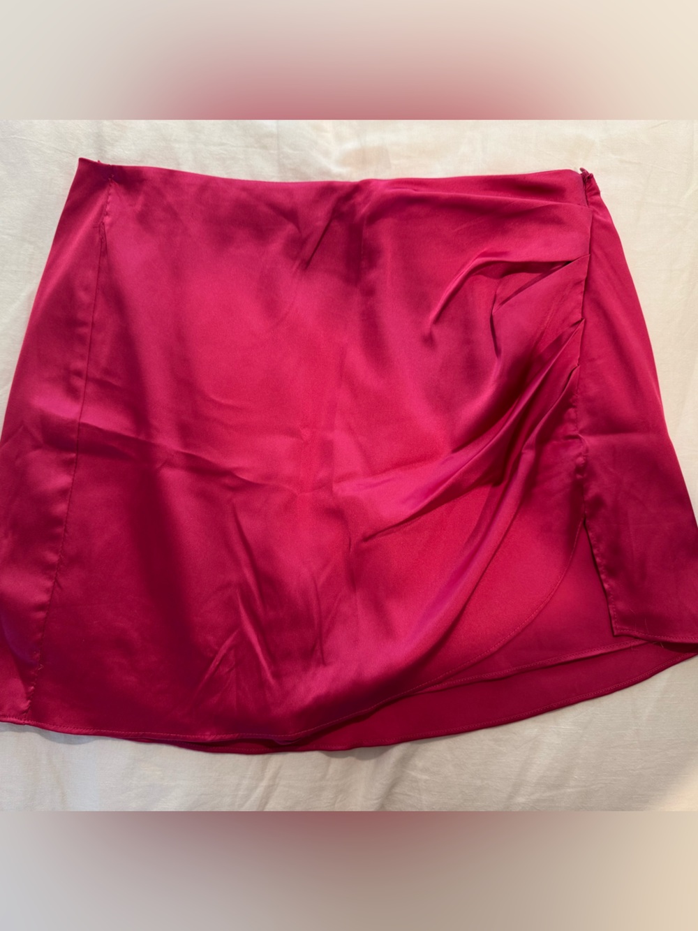 Cotton Candy LA Hot Pink Fuchsia Satin Mini Skort - Size Medium
